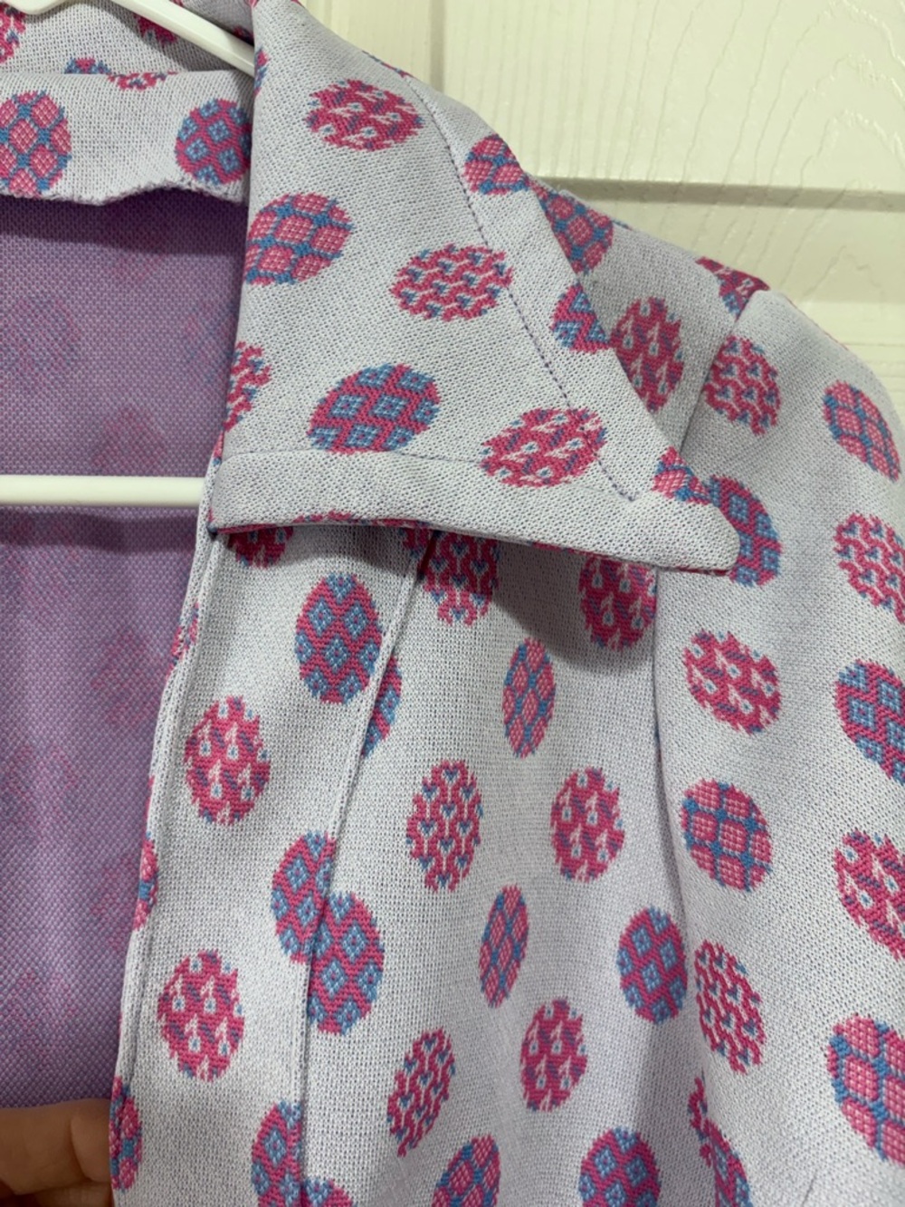 Vintage Polka Dot Open-Front Blazer Jacket - Picture 5 of 6